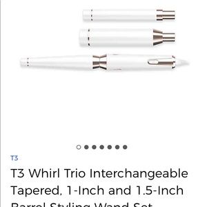 T3 Interchangeable Curling Wand with 3 attachments